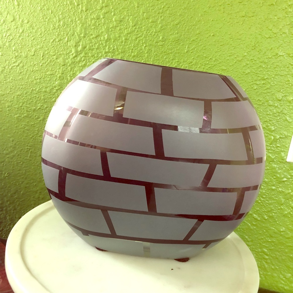 Purple vase glassware